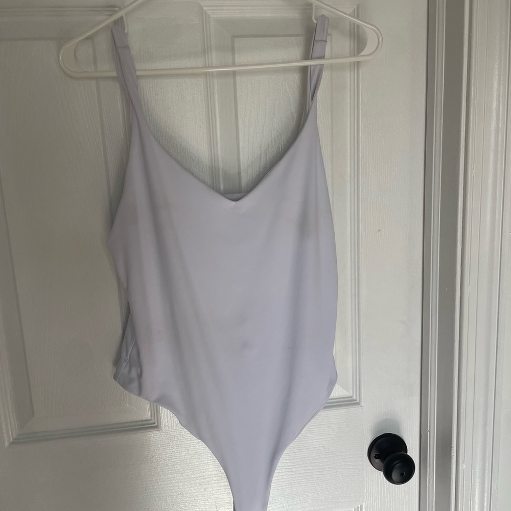 Women’s Plunge Bodysuit- White